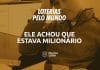 homem acha que ganhou na loteria