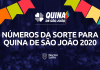 números da sorte Quina de São João 2020