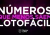 Números que menos saem na Lotofácil