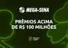 Quantas vezes a Mega-Sena teve prêmios maiores